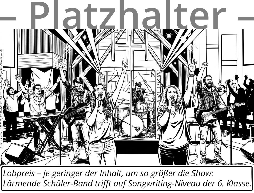 Eine Lobpreis-Band in einem Gottesdienst.